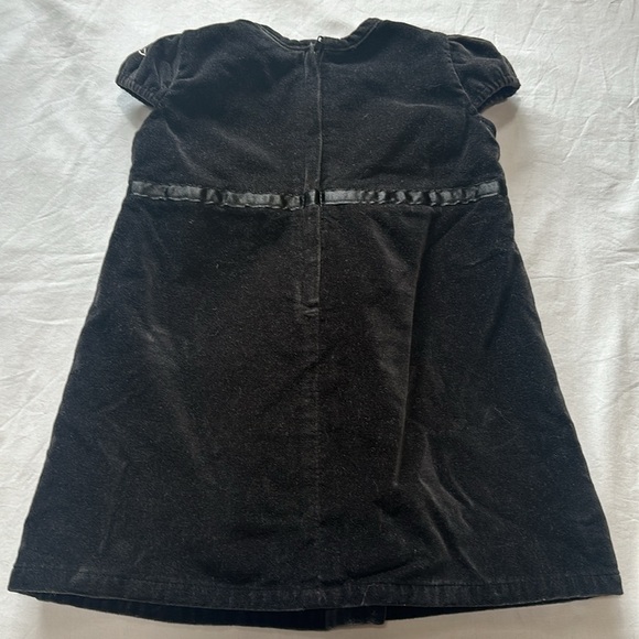 Old Navy - Lined Velvet dress with embroidered flowers. Size 12-18 months - Picture 4 of 5